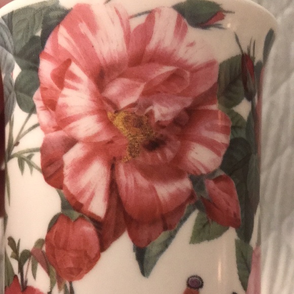 Pair Dunoon Hampton Pink Yellow Roses Adapted from Redouté Prints China … - Picture 12 of 14